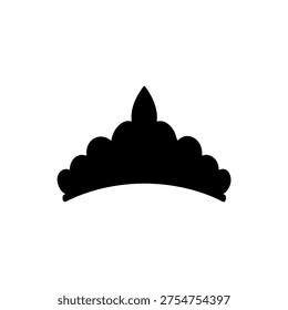Tiara silhouette icon vector illustration.

