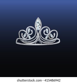 tiara with  stones and diamonds