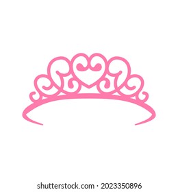 Tiara vector icon. Crown illustration symbol. princess sign. Queen logo.
