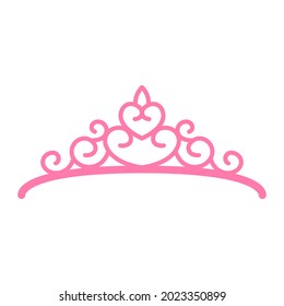 Tiara vector icon. Crown illustration symbol. princess sign. Queen logo.
