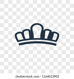 Tiara vector icon isolated on transparent background, Tiara logo concept