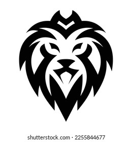 Tibal Lion logo symbol design illustration. Clean modern logo mark design. Illustration for personal or commercial business branding.
