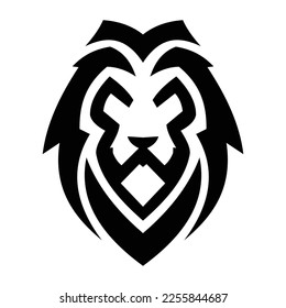 Tibal Lion logo symbol design illustration. Clean modern logo mark design. Illustration for personal or commercial business branding.