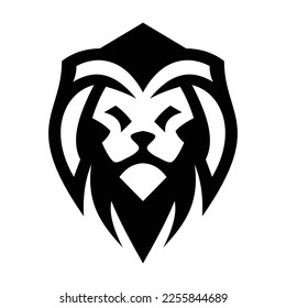 Tibal Lion logo symbol design illustration. Clean modern logo mark design. Illustration for personal or commercial business branding.