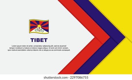 Tibet Flag Abstract Background Design Template. Tibet Independence Day Banner Cartoon Vector Illustration. Tibet Cartoon