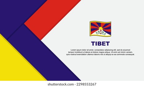 Tibet Flag Abstract Background Design Template. Tibet Independence Day Banner Cartoon Vector Illustration. Tibet Illustration