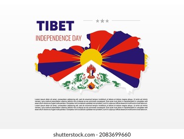 Tibet independence day background banner poster for national celebration on February 13 th.