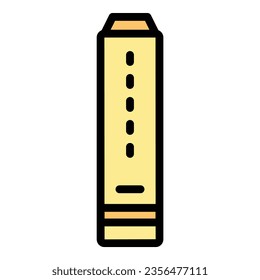 Tibet pillar icon outline vector. Temple culture. Asian travel color flat