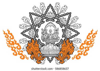 Tibetan art vector