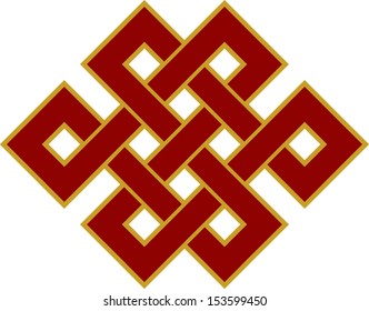 Tibetan endless knot, eternal, Buddhism, Spirituality