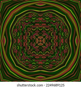 Tibetan ethnic mandala vector seamless ornament. Doodle patchwork sample or decoupage napkin print. Authentic chakra motif. Silk symmetrical design ethnic pattern. Mystical abstract background.