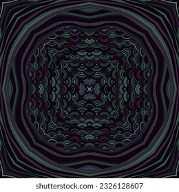 Tibetan ethnic mandala vector seamless ornament. Exotic patchwork sample or decoupage napkin print. Colorful chakra motif. Folkloric design ethnic pattern. Scarf shawl square batik print
