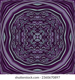 tibetische ethnische Mandala Vektor nahtlose Ornament. Creative Scrapbook-Probe, decoupage Serviettendruck. Farbiges Chakra-Motiv. Folklorisches Design ethnischer Muster. Mystischer abstrakter Hintergrund.