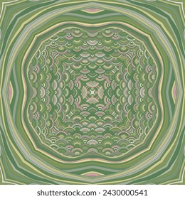 Tibetan ethnic mandala vector seamless pattern. Creative patchwork sample, decoupage napkin print. Fantastic chakra motif. Artistic symmetrical design ethnic pattern. Hipster african ornament.