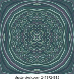 Vector de mandala étnico tibetano sin patrón. Muestra creativa del patchwork, impresión de la servilleta del decoupage. Fantástico motivo de chakra. Diseño folclórico, patrón étnico. Adorno indio multicolor.