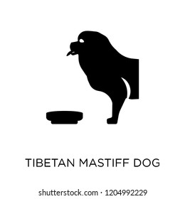 Tibetan Mastiff dog icon. Tibetan Mastiff dog symbol design from Dogs collection. Simple element vector illustration on white background.