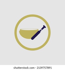 tibetan singing bowl logo vector illustration design