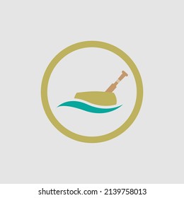 tibetan singing bowl logo vector illustration design