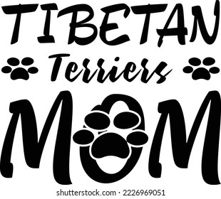 Tibetan Terriers mom Dog SVG design