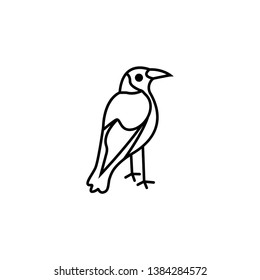 Tibicen bird- vector sign symbol bird illustration