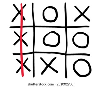 Tic Tac Toe Stock Vector (Royalty Free) 251002903 | Shutterstock