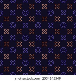 Tic Tac Toe abstract seamless pattern