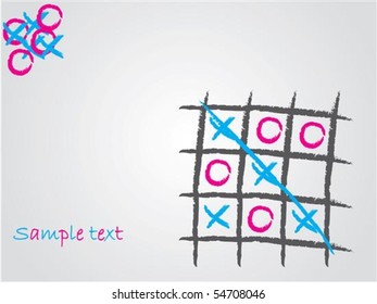 Tic tac toe background sample design