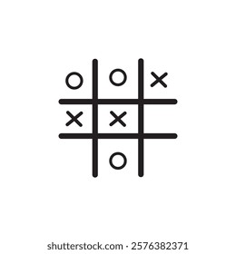 Tic Tac Toe Black Square Icon