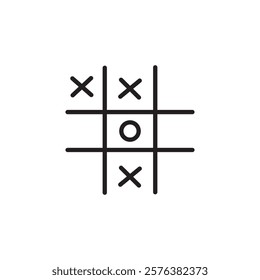 Tic Tac Toe Black Square Icon