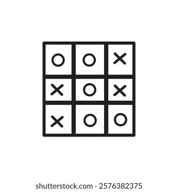 Tic Tac Toe Black Square Icon