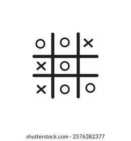 Tic Tac Toe Black Square Icon