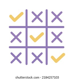 Tic Tac Toe. Business Strategy Game. Vector  Illustration