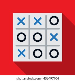 Tic tac toe flat icon illustration isolated vector sign symbol
