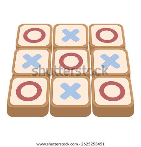 Tic tac toe game board with xs and os is shown, representing the classic game of strategy and skill