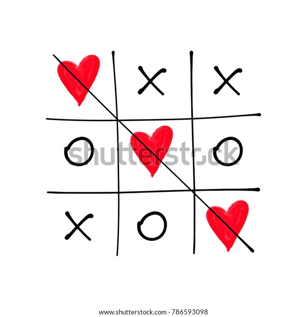 Tic Tac Toe Game Criss Cross Stock Vector (royalty Free) 786593098 