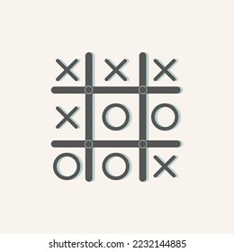 Tic Tac Zee Game Symbol. Vektorgrafik