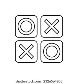 Tic tac toe game icon design. isolated on white background. Vector illustration 

