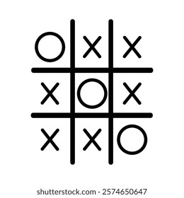 Tic tac toe game icon, vector illustration. Children game set. Vector illustration.