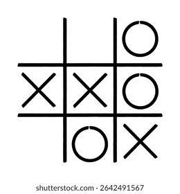 Tic tac toe game icon. Vector illustration	