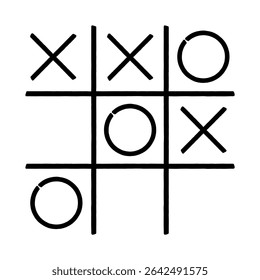 Tic tac toe game icon. Vector illustration	