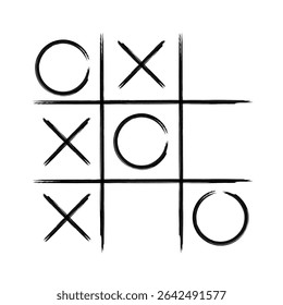 Tic tac toe game icon. Vector illustration	