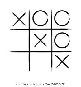 Tic tac toe game icon. Vector illustration	