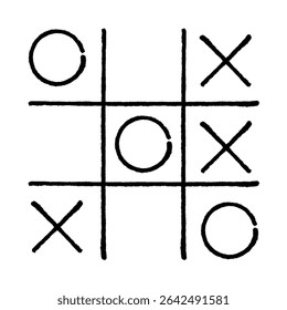 Tic tac toe game icon. Vector illustration	