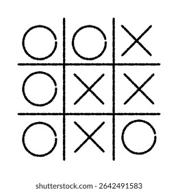 Tic tac toe game icon. Vector illustration	