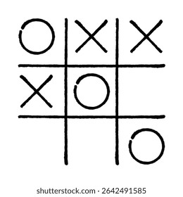 Tic tac toe game icon. Vector illustration	