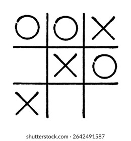 Tic tac toe game icon. Vector illustration	