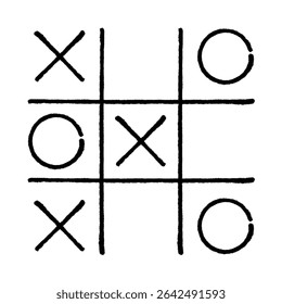 Tic tac toe game icon. Vector illustration	