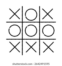 Tic tac toe game icon. Vector illustration	
