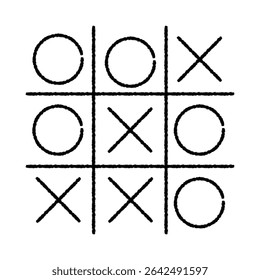 Tic tac toe game icon. Vector illustration	