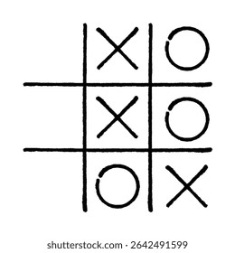 Tic tac toe game icon. Vector illustration	